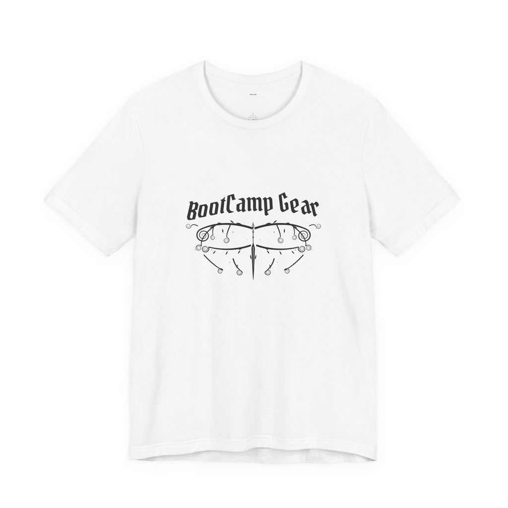 BootCamp Gear Gothic Crest Tee – White (Black Crest)