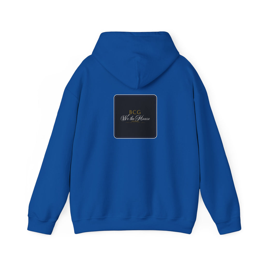 We The House Hoodie – Script Seal (Royal)