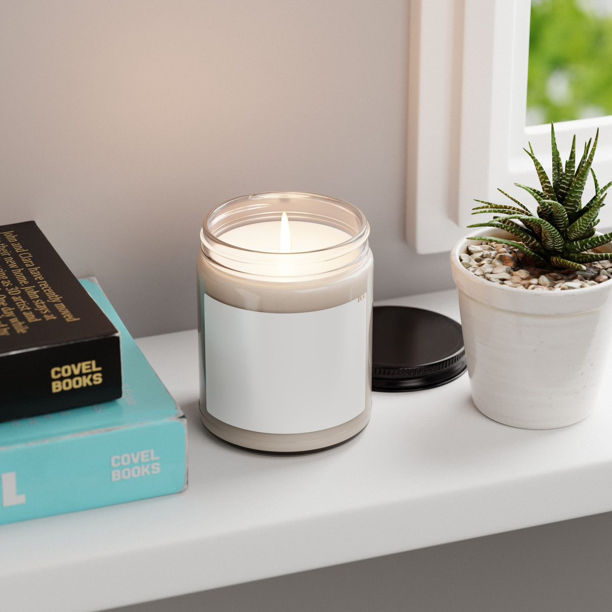 9oz Scented Soy Candle - Clean White Jar, Natural Home Fragrance