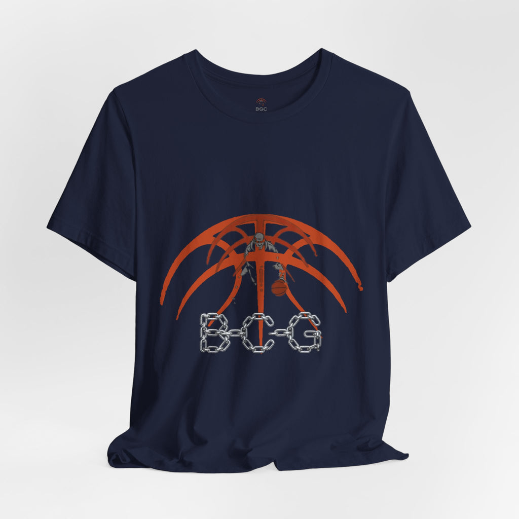 Basketball Chain Logo Tee — 'STG' Graphic Sports T-Shirt
