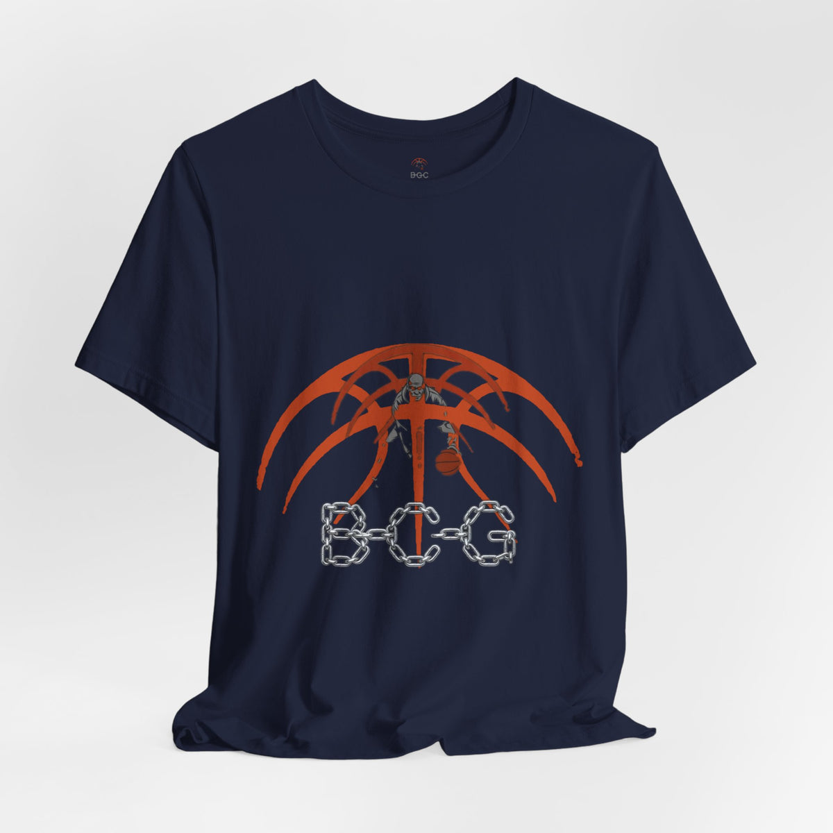Basketball Chain Logo Tee — 'STG' Graphic Sports T-Shirt