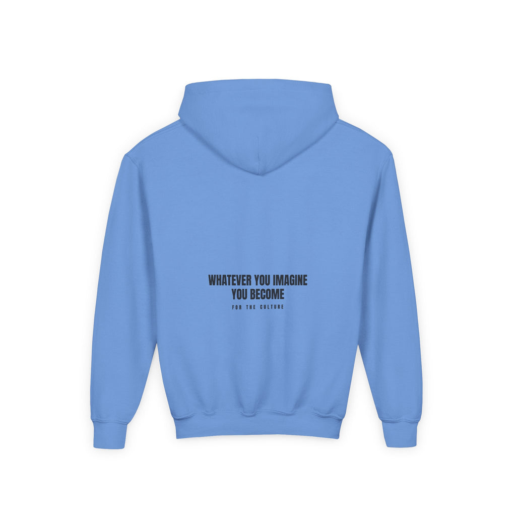 ML Hoodie – Whatever You Imagine Back (Carolina Blue) – Youth