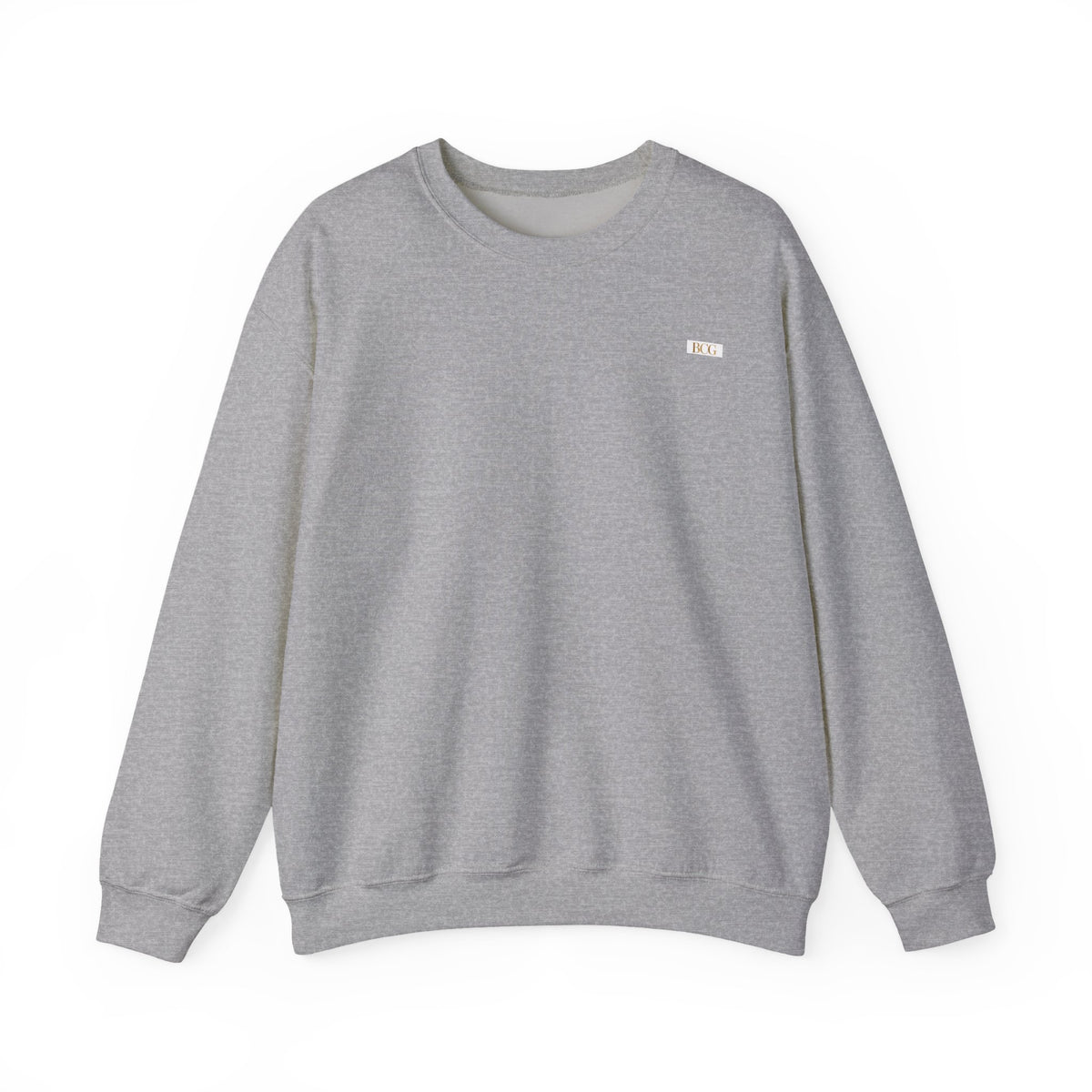 Crewneck Sweatshirt — Minimalist Tiny "PK" Embroidered White Pullover