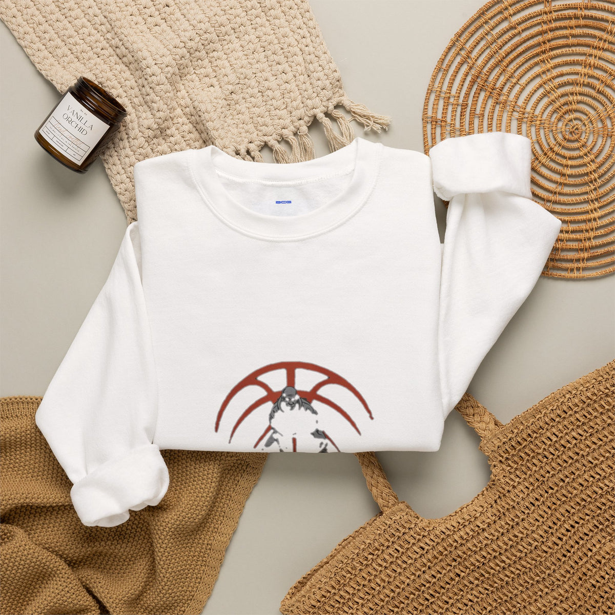 Basketball Chain Logo Crewneck Sweatshirt
