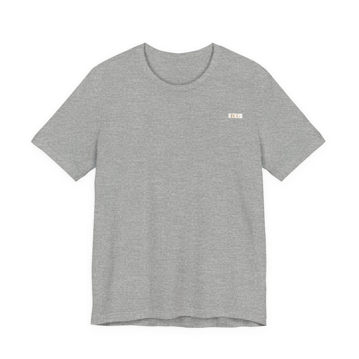 Minimalist White Tee with Tiny Chest Logo – Classic Casual Short Sleeve Shirt