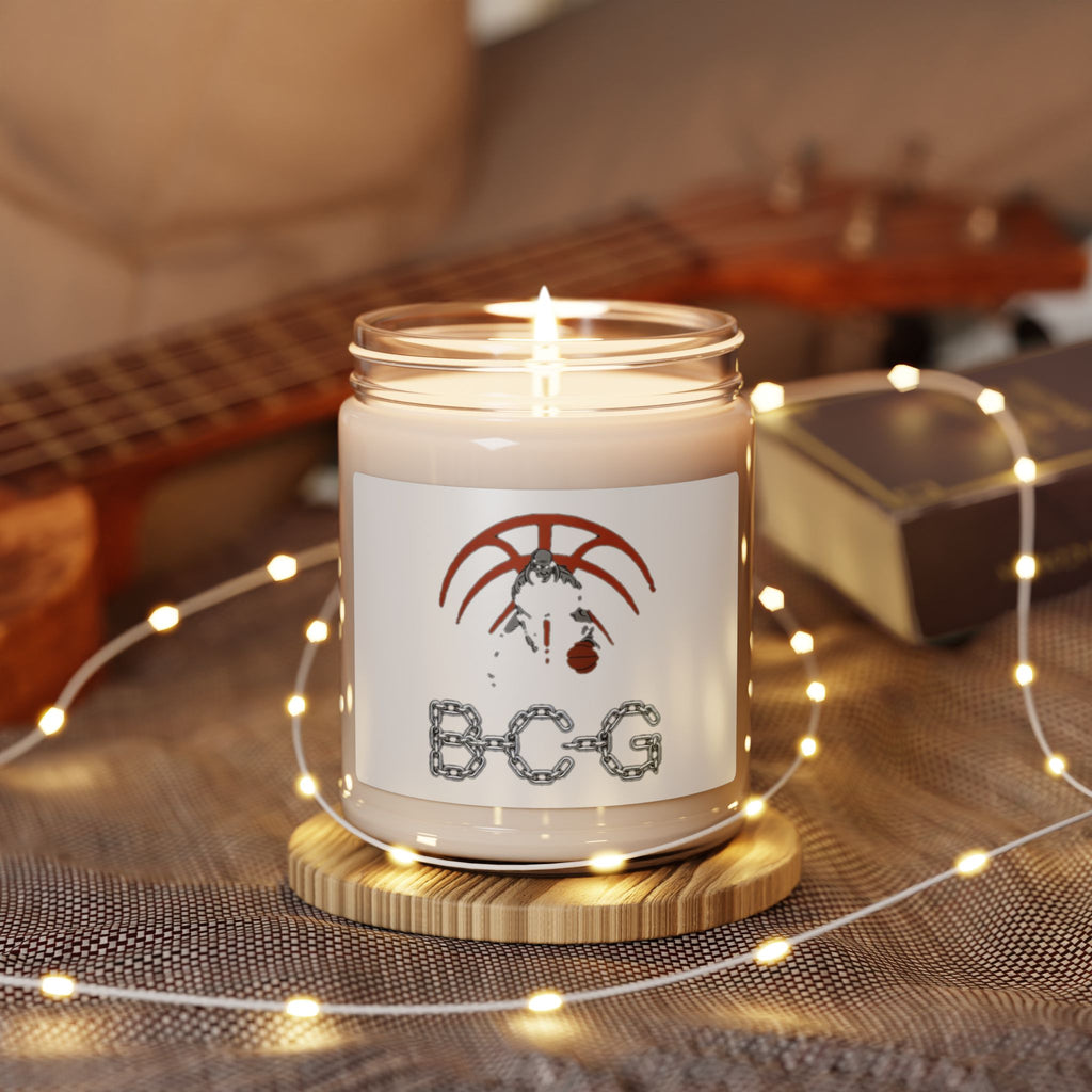 B.C.G. Palm Cross Soy Candle — 9oz Scented Jar (Decorative Gothic Palm Design)