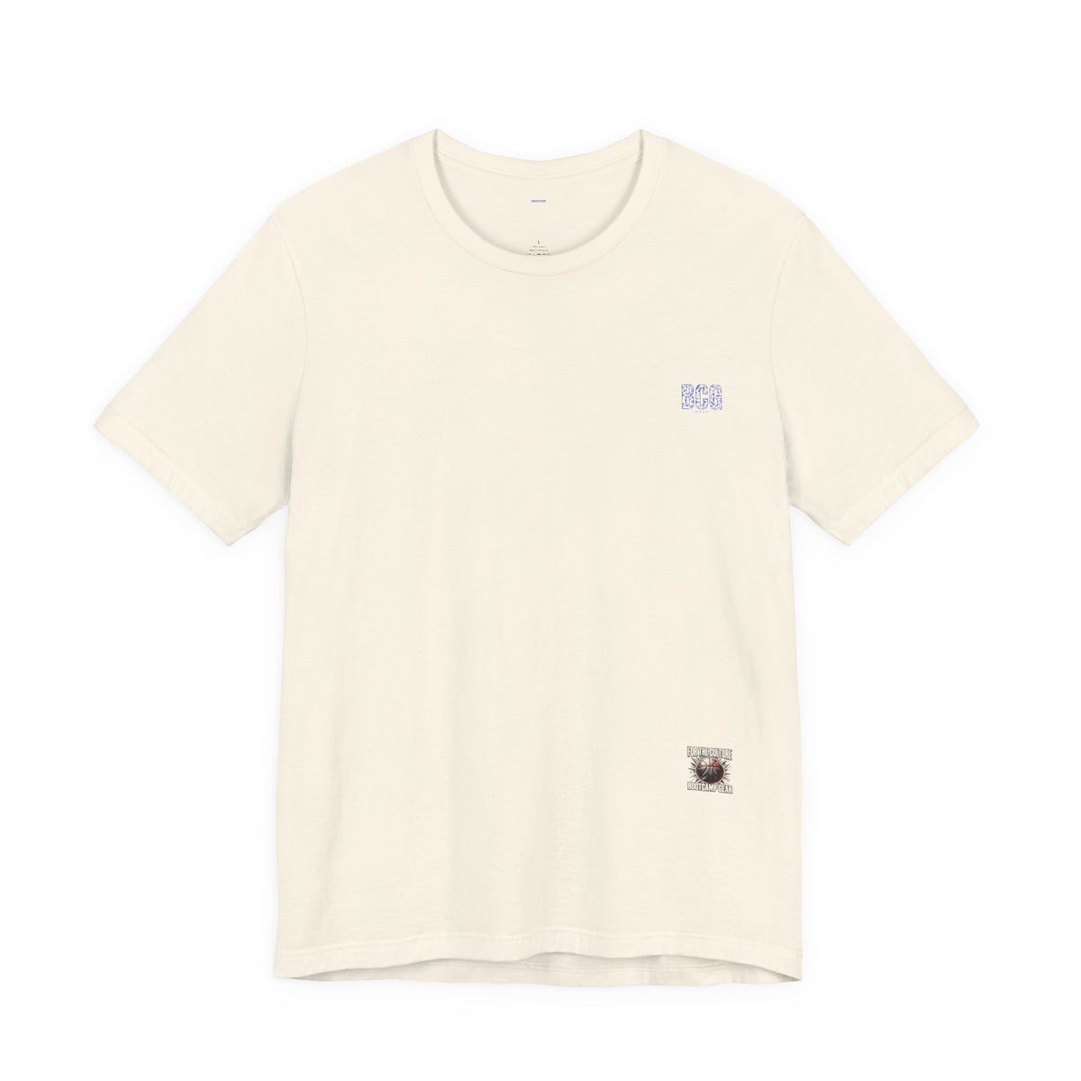 Minimalist White Tee with Tiny Chest Logo – Classic Casual Short Sleeve Shirt