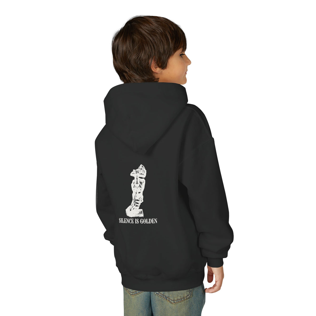 Silence Is Golden Hoodie – Black – Youth