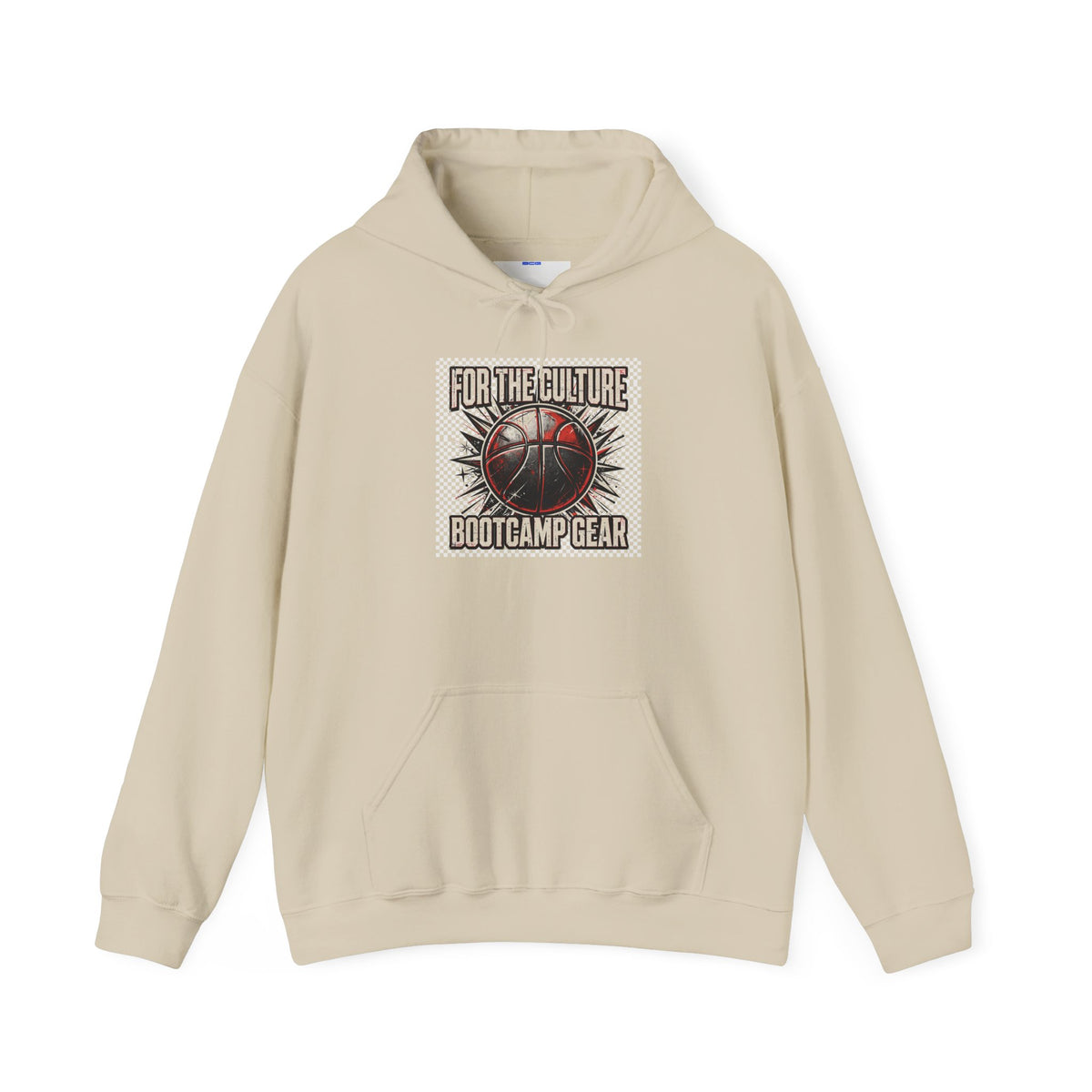 Basketball Graphic Hoodie – "Nothing But Net" Retro Court Design