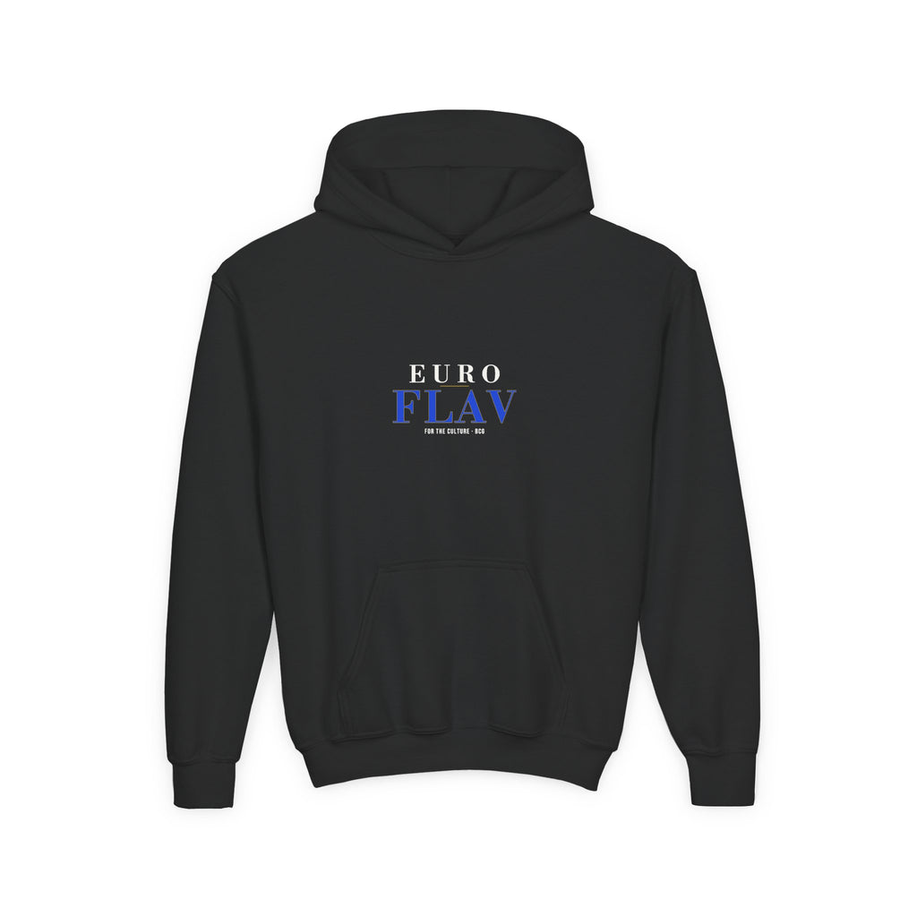 Euro Flav Hoodie – The Euro Serif – Black – Youth