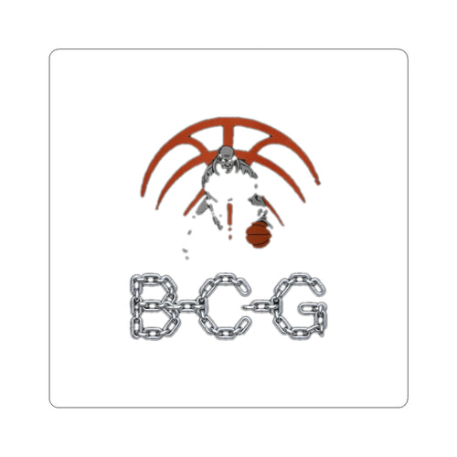 Basketball Skull Sticker — BCG Chain Logo Kiss-Cut Decal