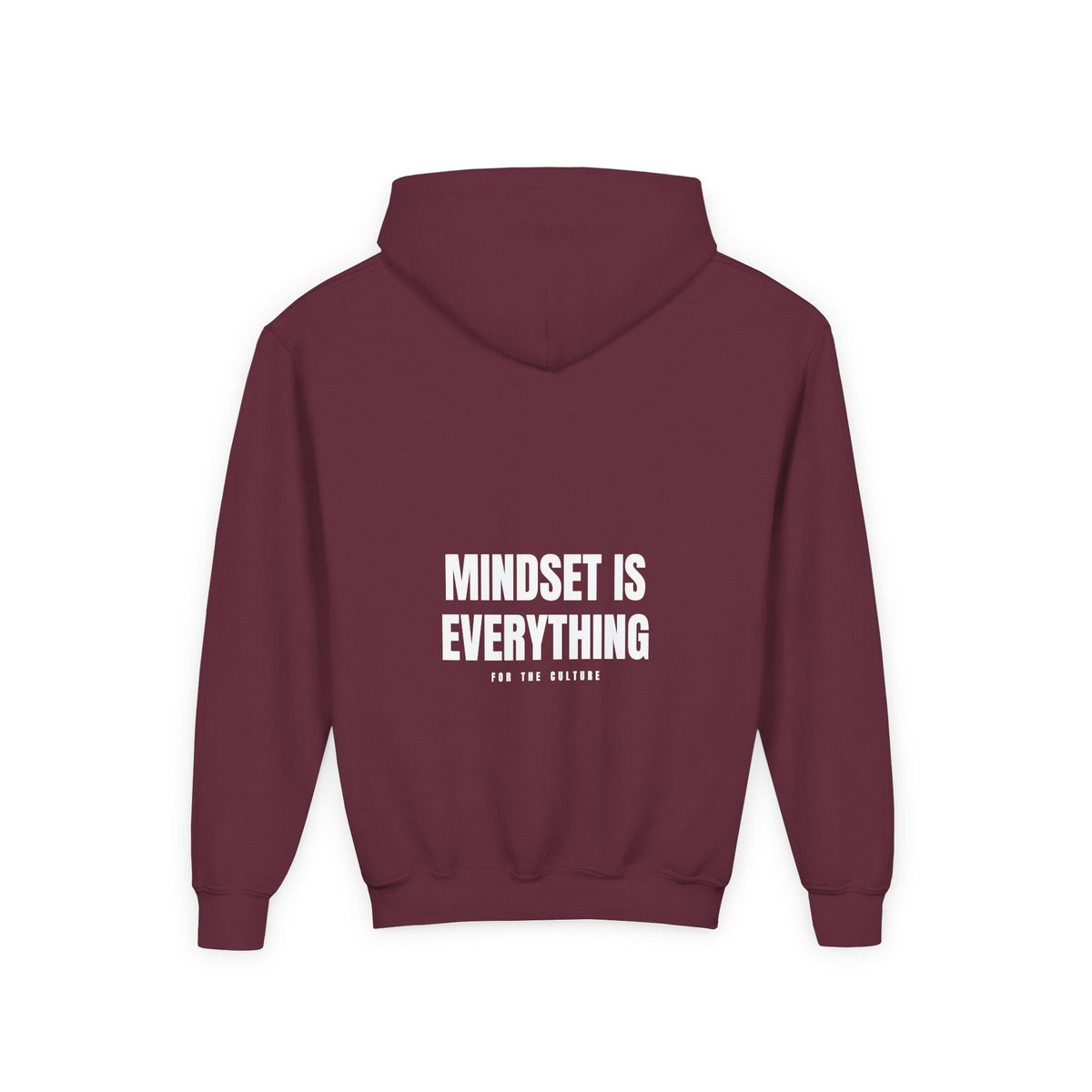 ML Hoodie – Mindset Is Everything Back (Maroon) – Youth