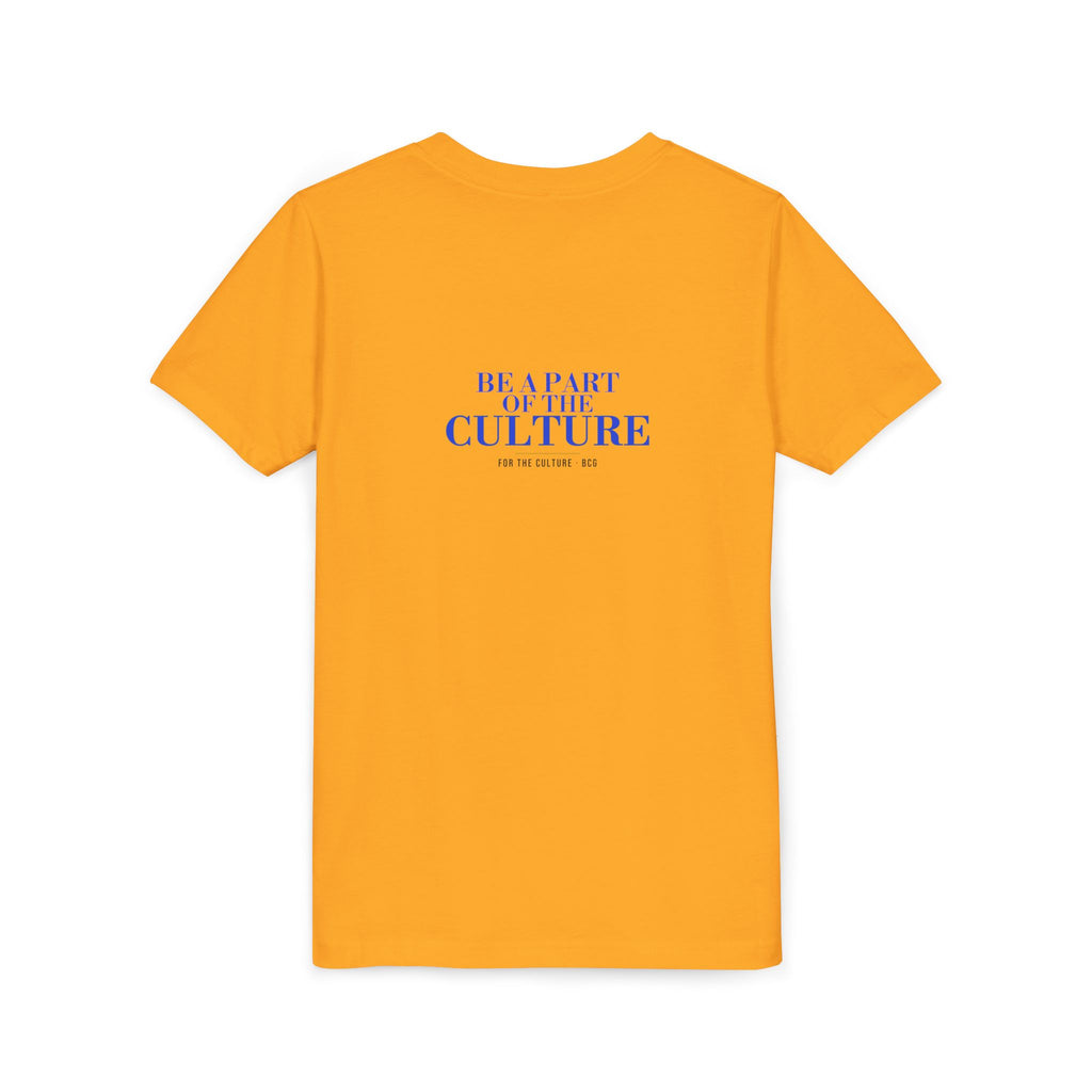 ML Tee – Be A Part Serif Cut Back (Gold) – Youth