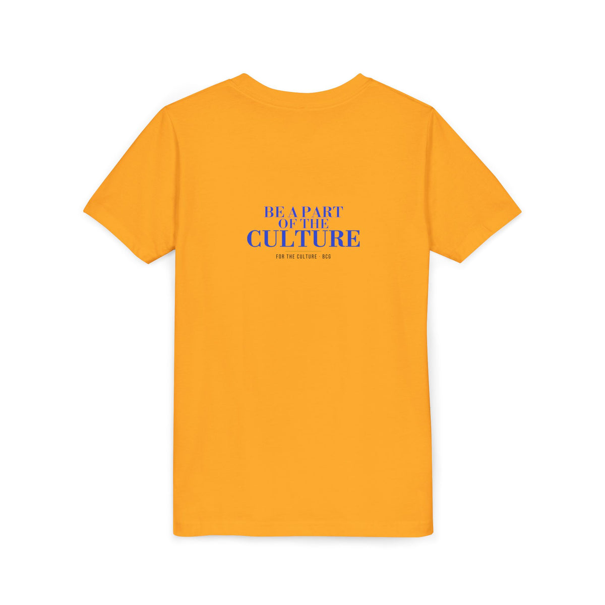 ML Tee – Be A Part Serif Cut Back (Gold) – Youth