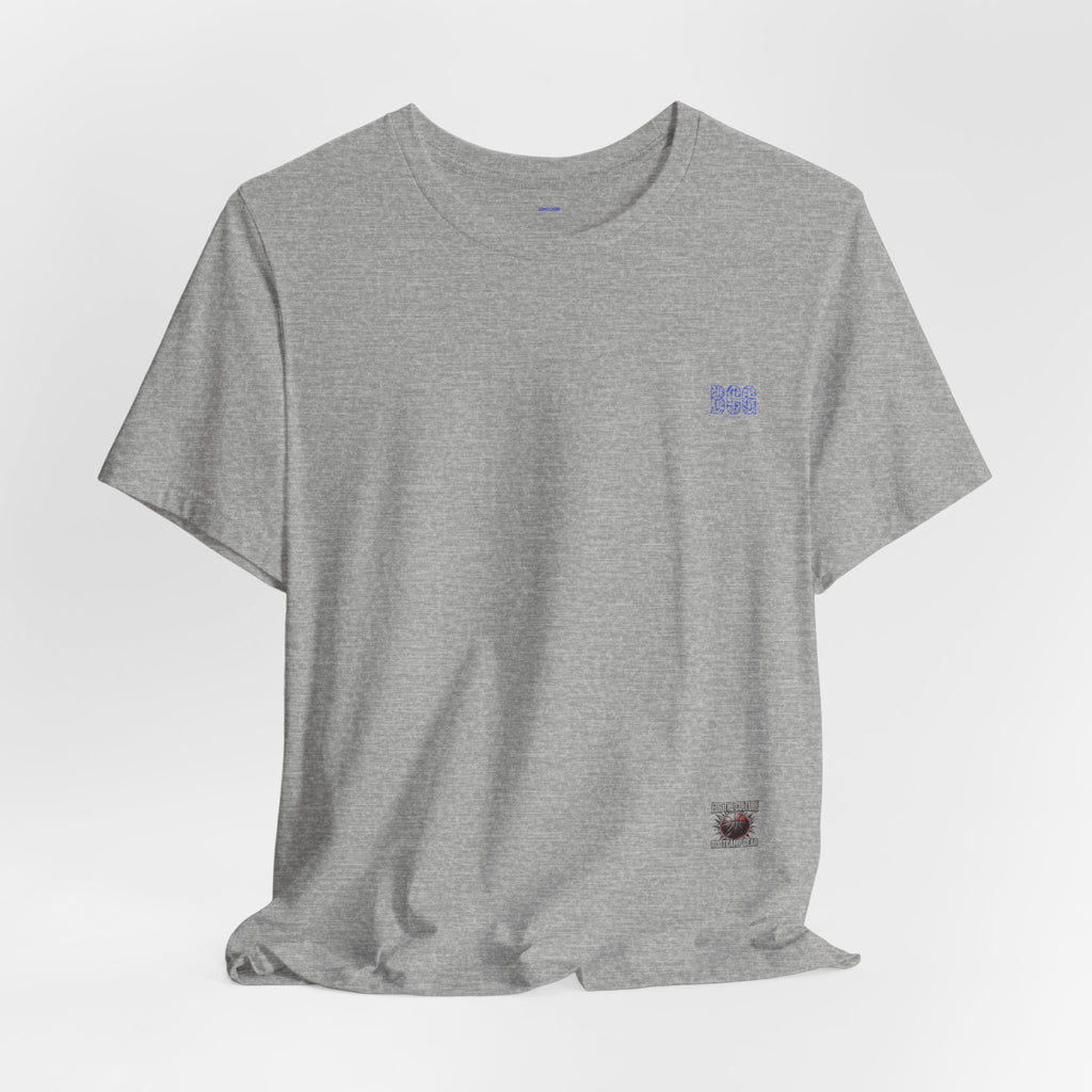 Minimalist White Tee with Tiny Chest Logo – Classic Casual Short Sleeve Shirt
