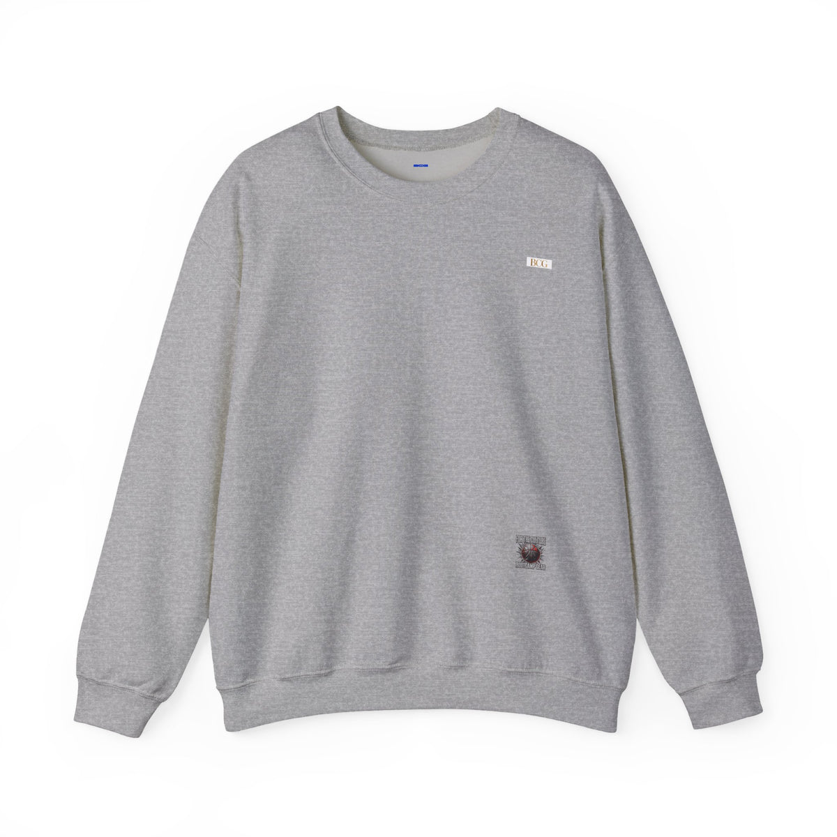 Crewneck Sweatshirt — Minimalist Tiny "PK" Embroidered White Pullover