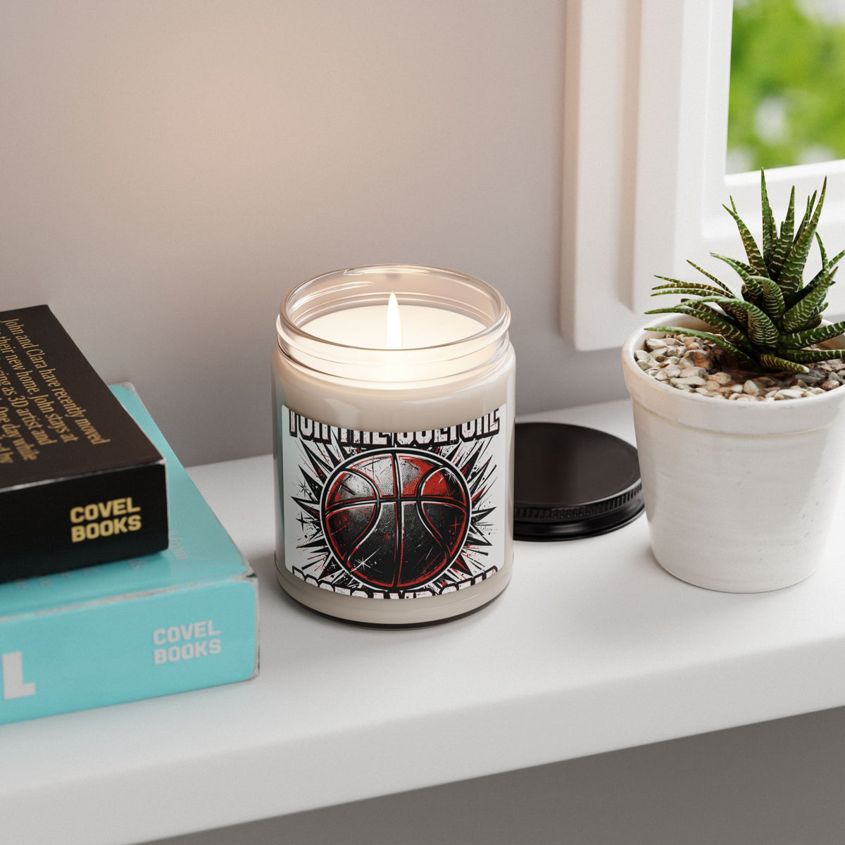 Basketball Graphic Soy Candle — 9oz Scented Jar (Join the Game)