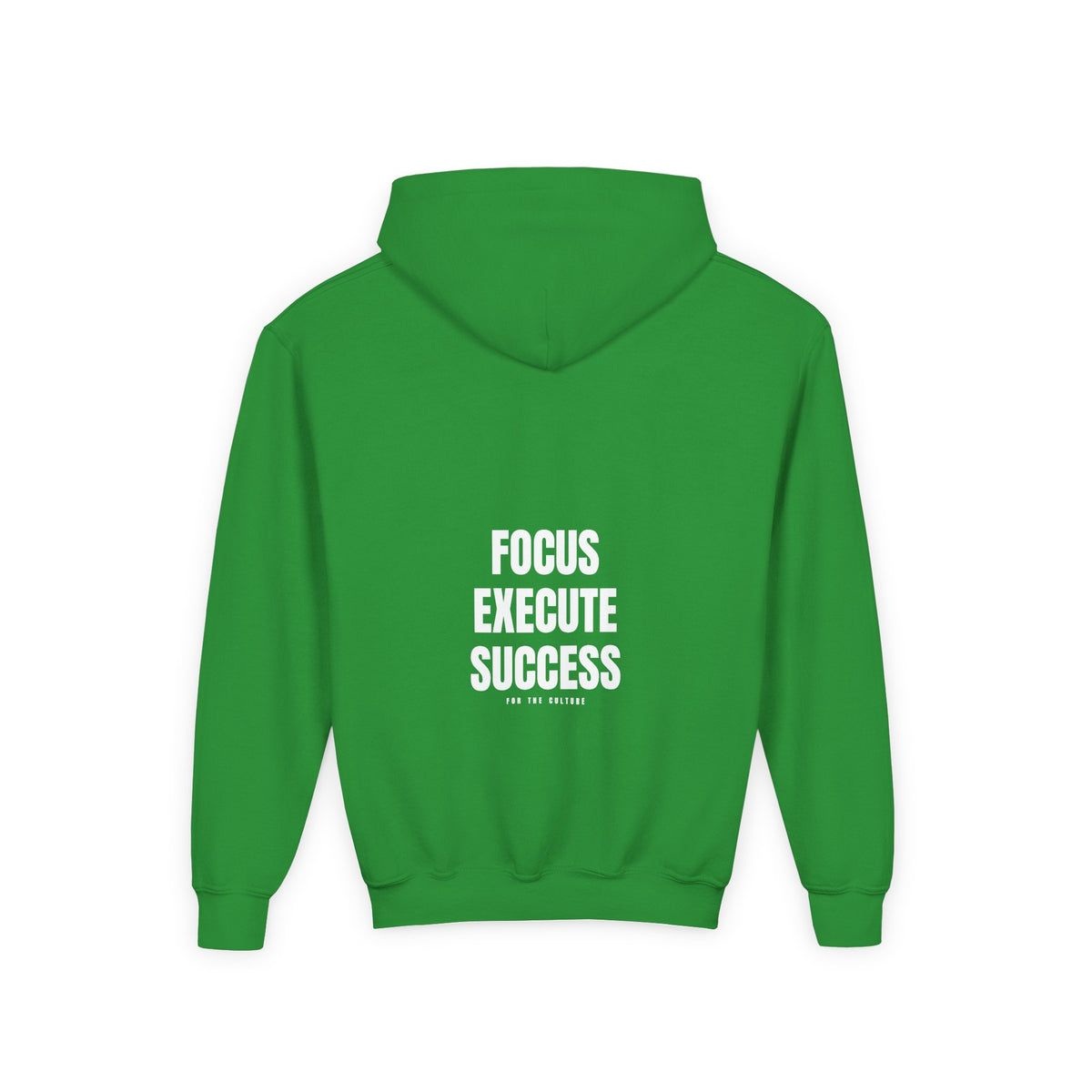 ML Hoodie – Focus Execute Success Back (Irish Green) – Youth