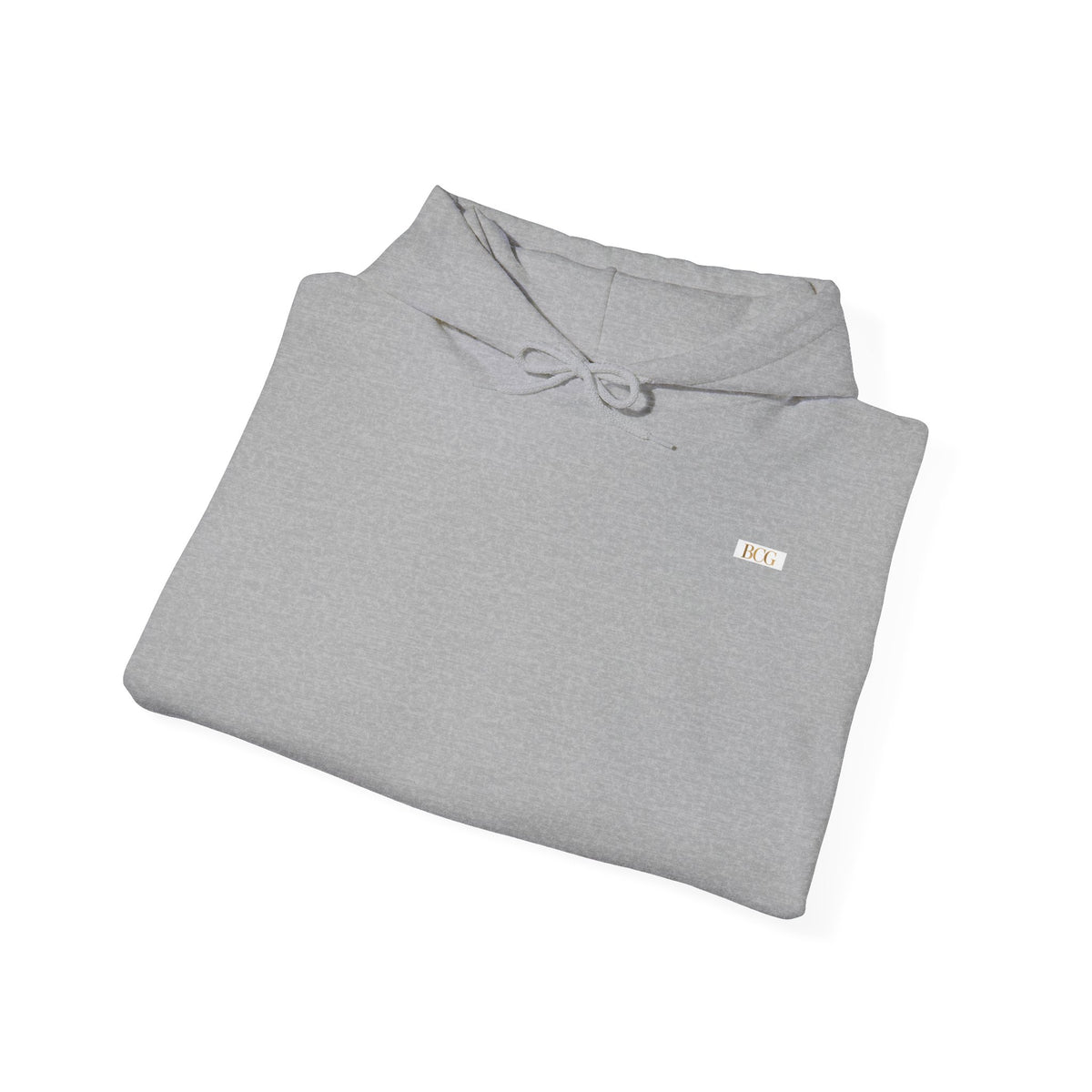 Minimal Tiny Text Hoodie — Subtle 'RL' Embroidered Logo, Cozy White Pullover