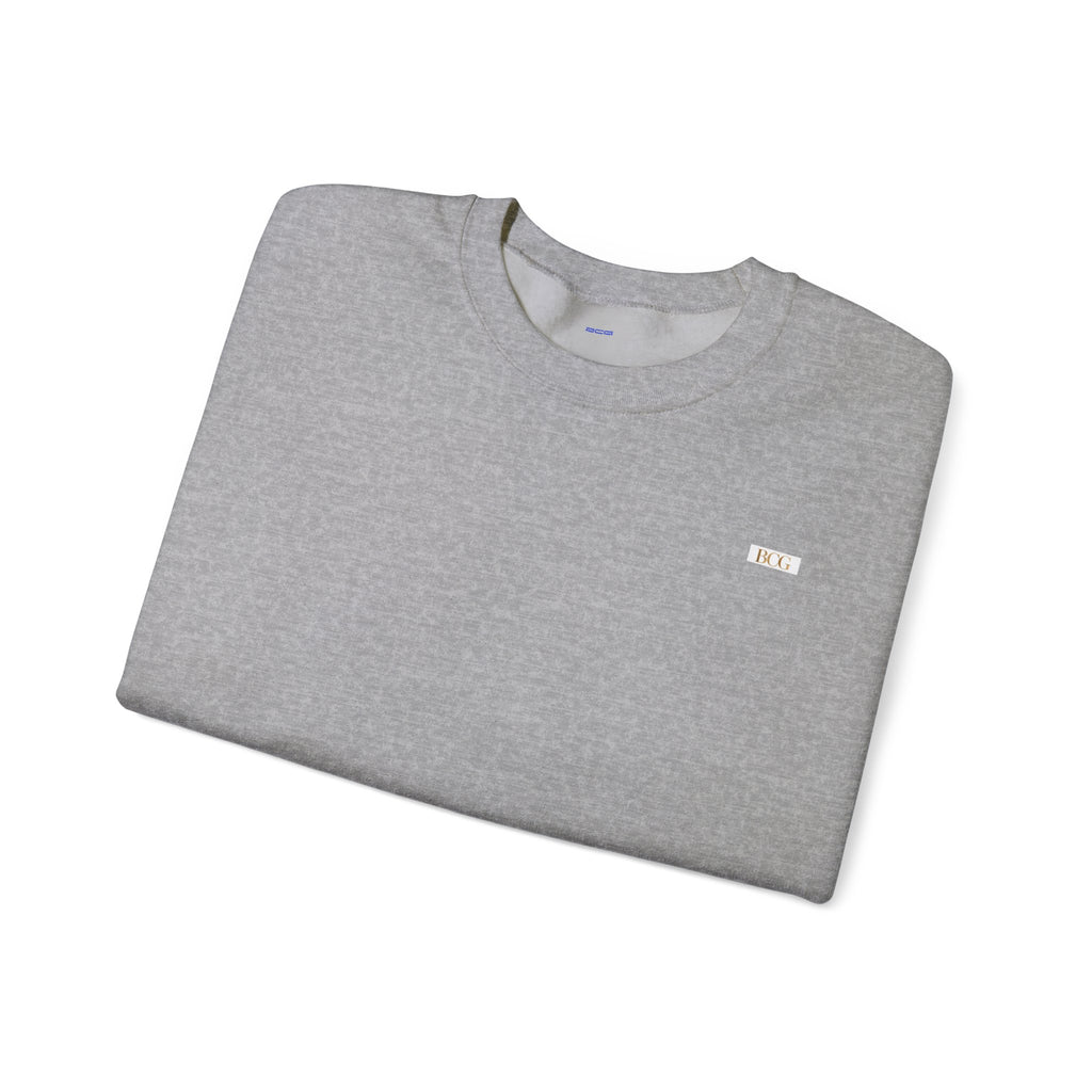 Crewneck Sweatshirt — Minimalist Tiny "PK" Embroidered White Pullover