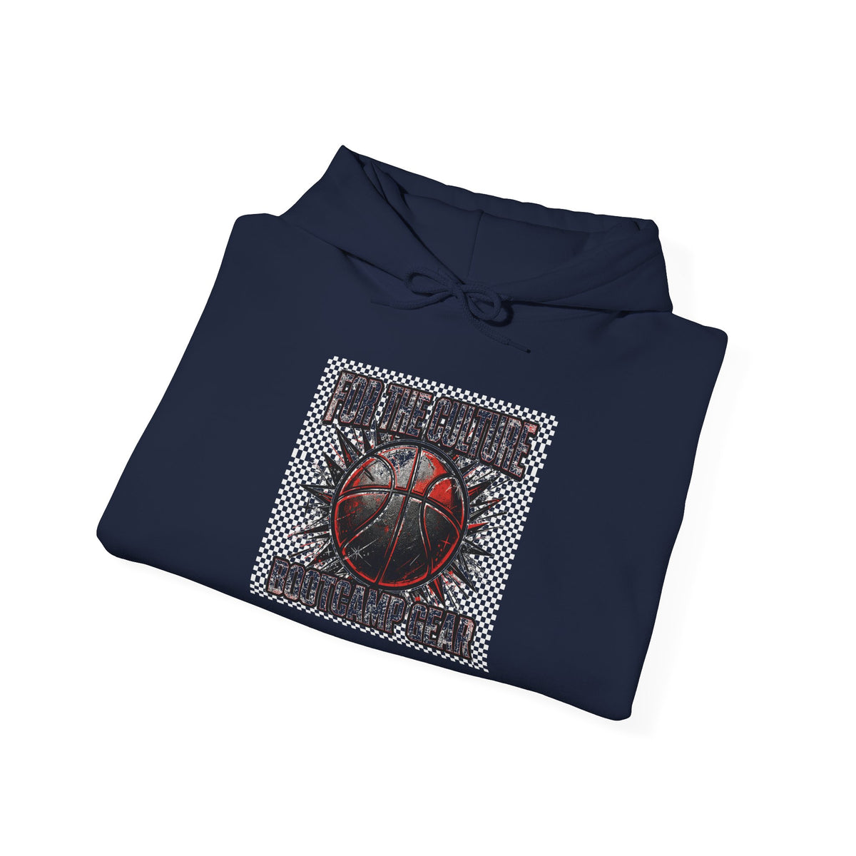 Basketball Graphic Hoodie – "Nothing But Net" Retro Court Design