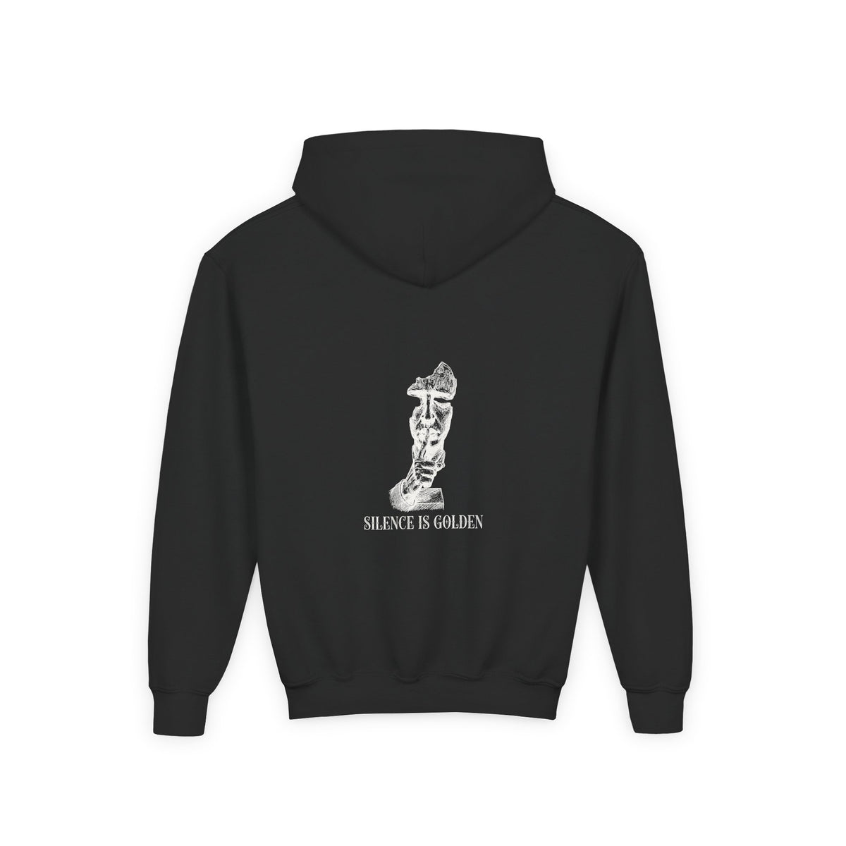 Silence Is Golden Hoodie – Black – Youth