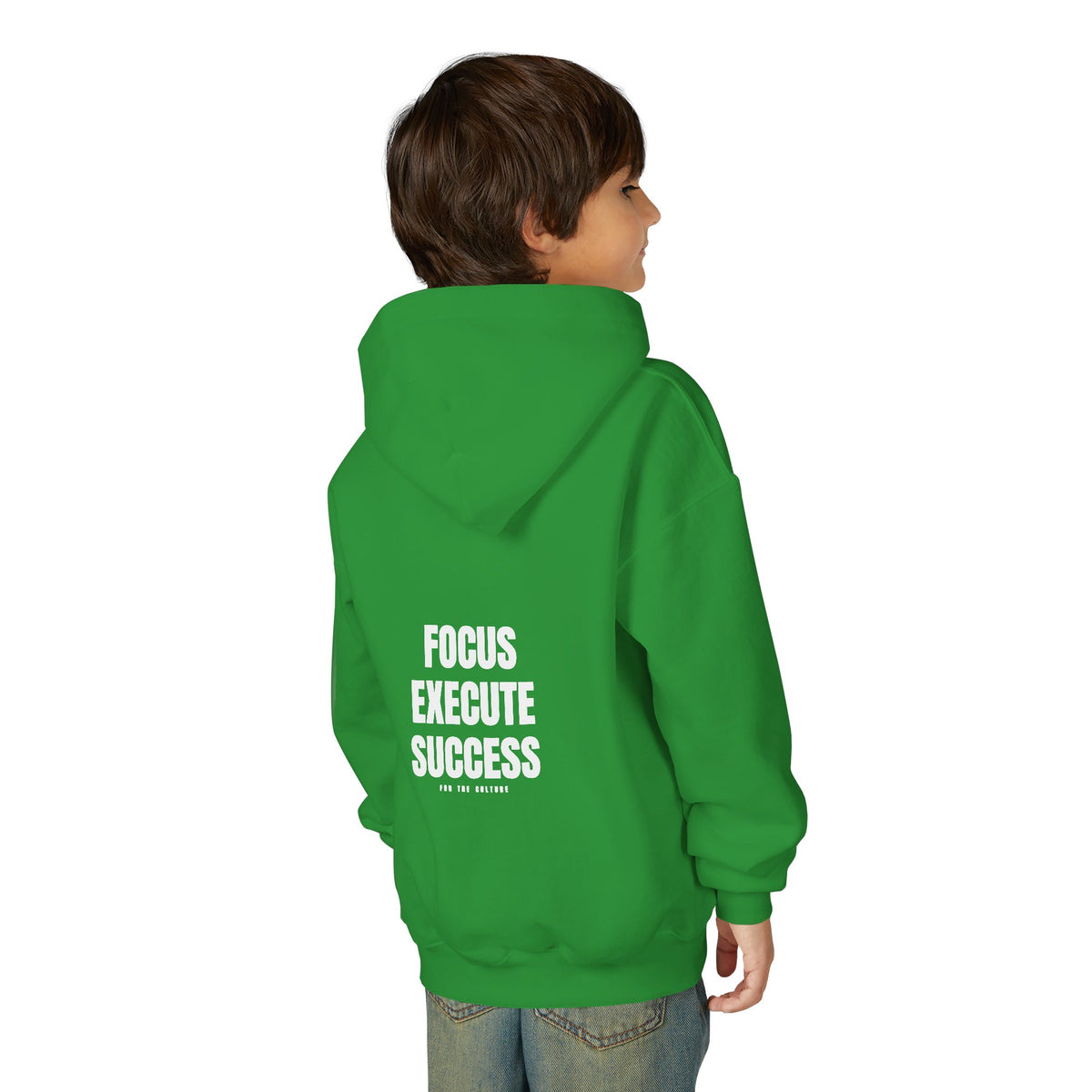 ML Hoodie – Focus Execute Success Back (Irish Green) – Youth