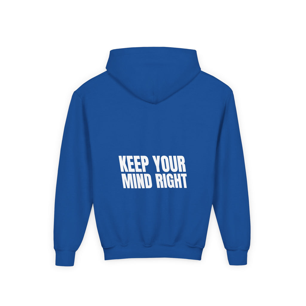 ML Hoodie – Keep Your Mind Right Back (Royal) – Youth