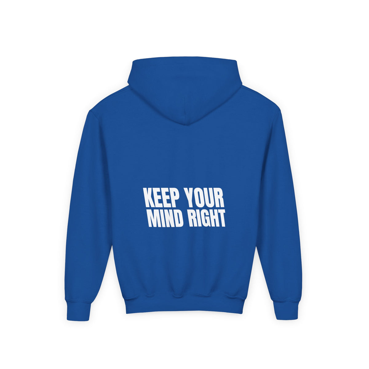 ML Hoodie – Keep Your Mind Right Back (Royal) – Youth