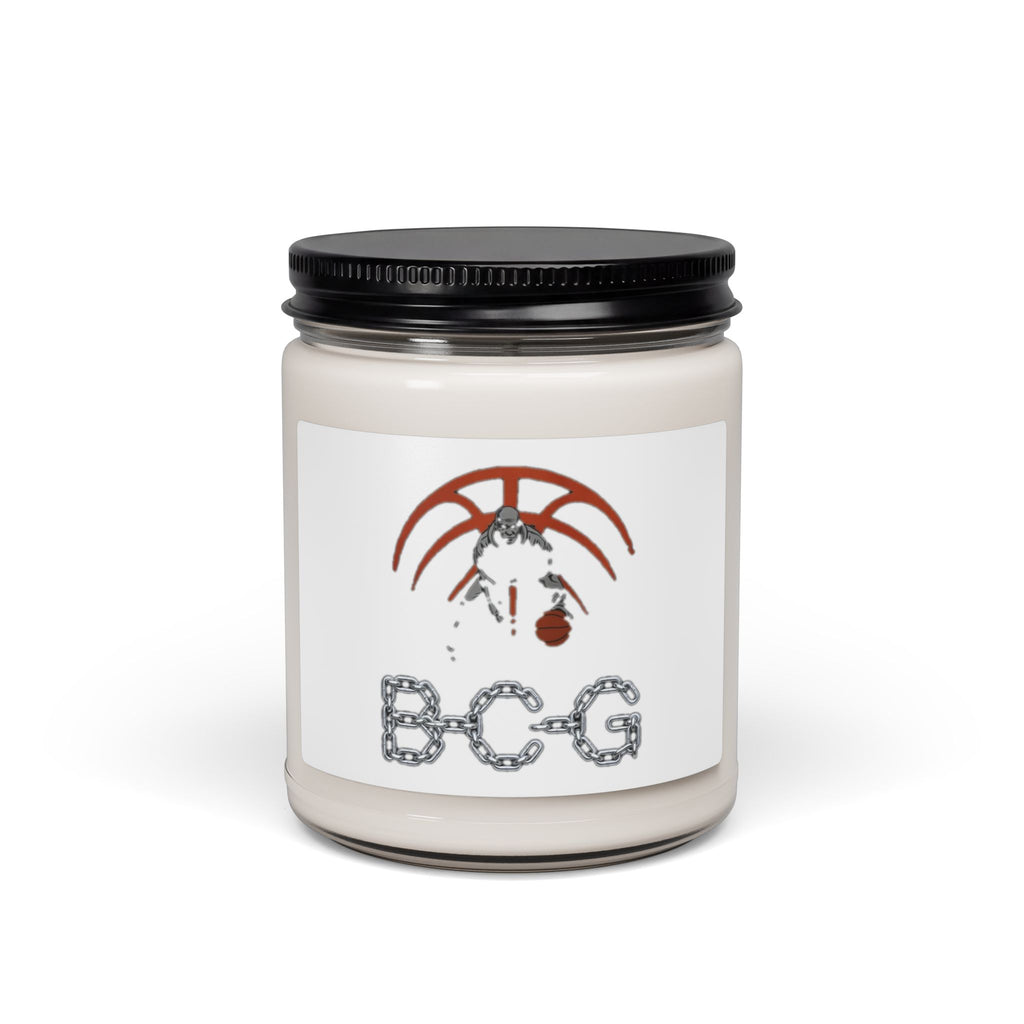 B.C.G. Palm Cross Soy Candle — 9oz Scented Jar (Decorative Gothic Palm Design)