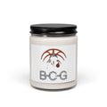 B.C.G. Palm Cross Soy Candle — 9oz Scented Jar (Decorative Gothic Palm Design)
