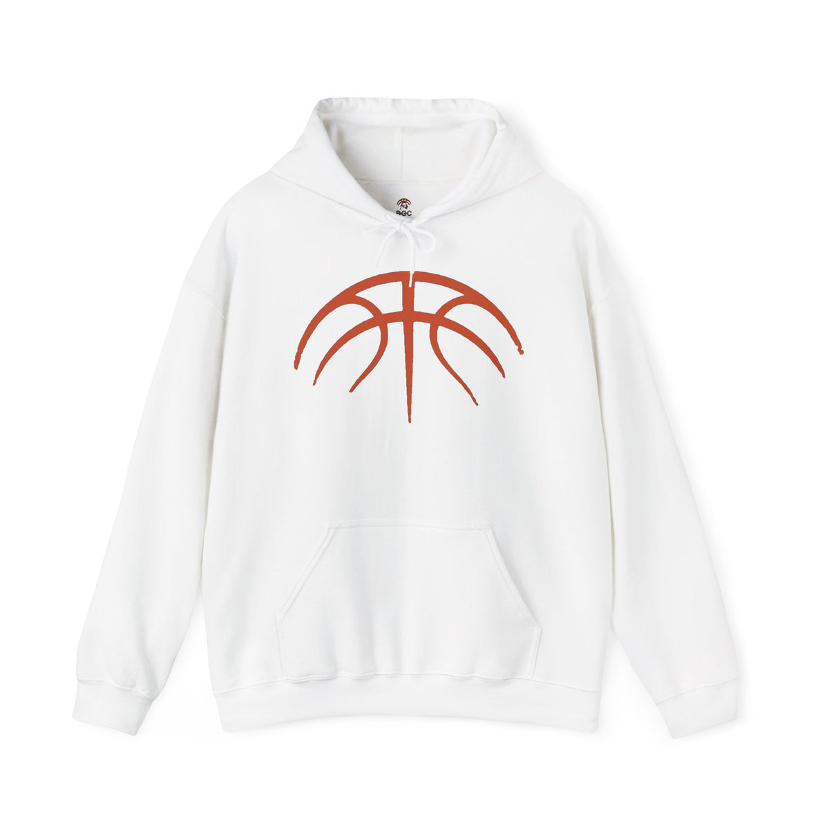 White Basketball Logo Hoodie