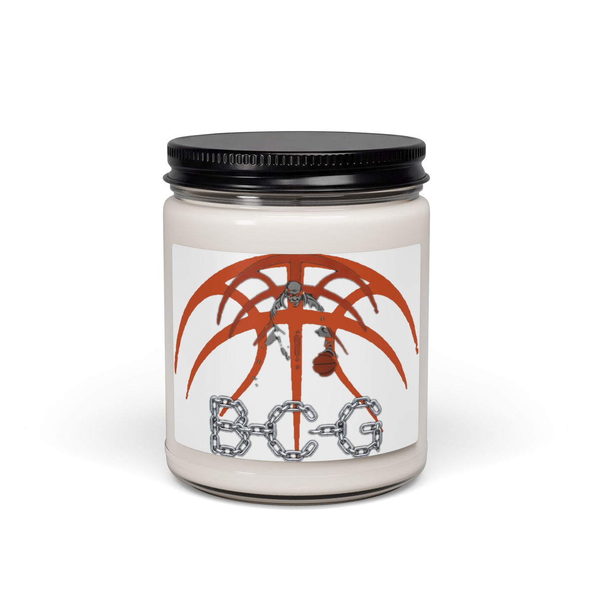B.C.G. Palm Cross Soy Candle — 9oz Scented Jar (Decorative Gothic Palm Design)