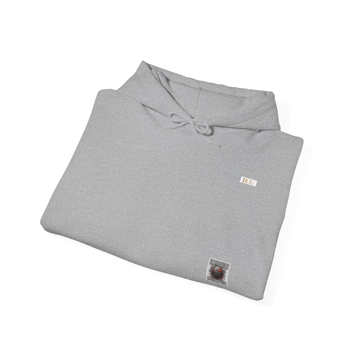 Minimal Tiny Text Hoodie — Subtle 'RL' Embroidered Logo, Cozy White Pullover