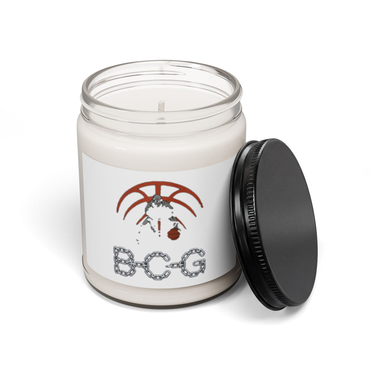 B.C.G. Palm Cross Soy Candle — 9oz Scented Jar (Decorative Gothic Palm Design)