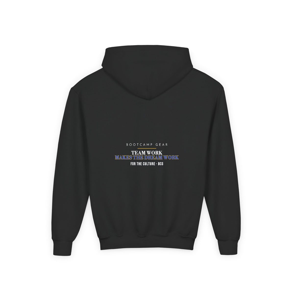 Team Work Hoodie – Team Work Makes The Dream Work (Black) – Youth