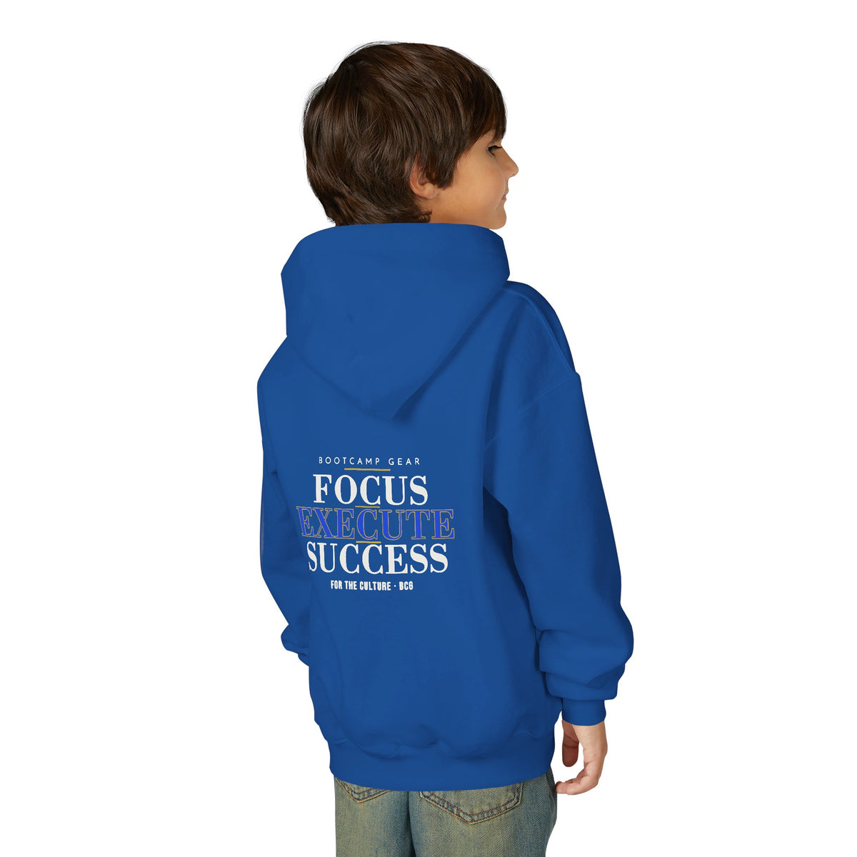 Focus Execute Success Hoodie – Focus · Execute · Success (Royal) – Youth
