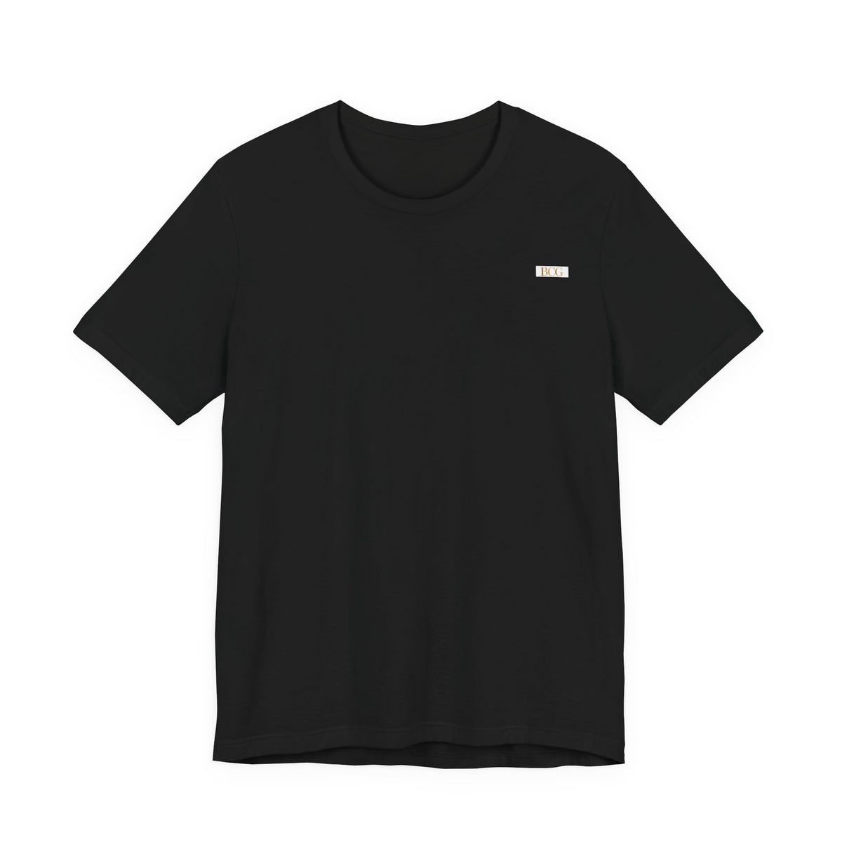Minimalist White Tee with Tiny Chest Logo – Classic Casual Short Sleeve Shirt