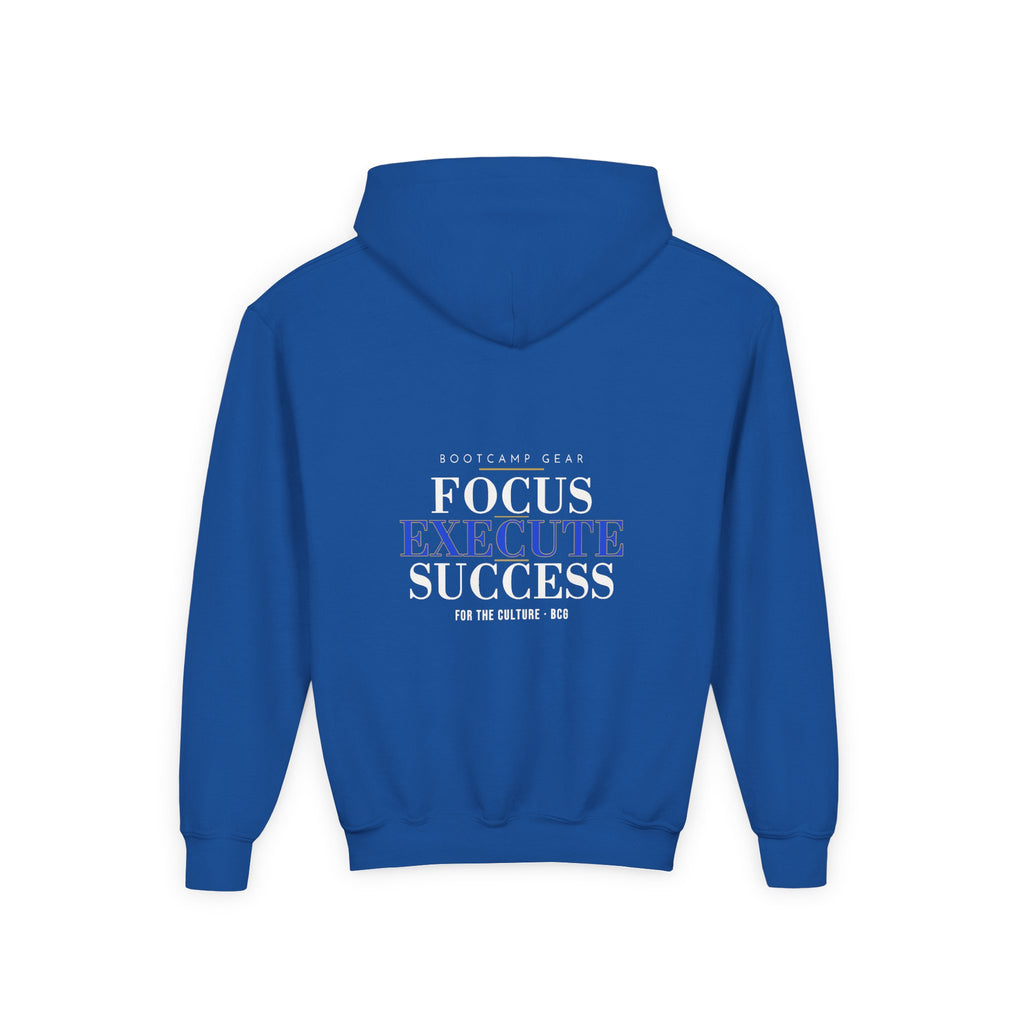 Focus Execute Success Hoodie – Focus · Execute · Success (Royal) – Youth