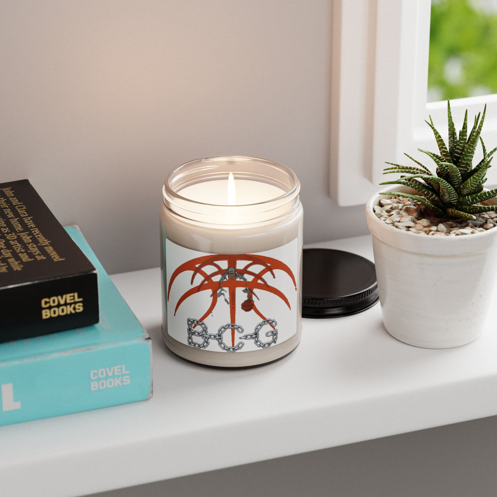 B.C.G. Palm Cross Soy Candle — 9oz Scented Jar (Decorative Gothic Palm Design)
