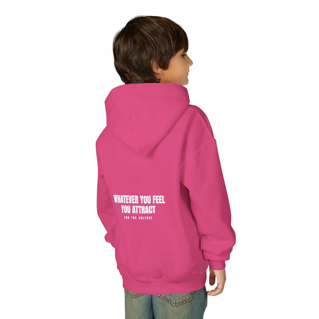 ML Hoodie – Whatever You Feel Back (Heliconia) – Youth