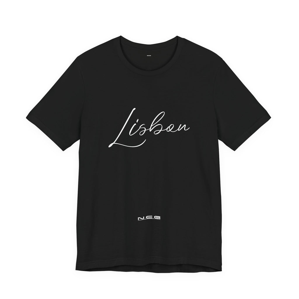 NCG Tee – Lisbon Script (Black)