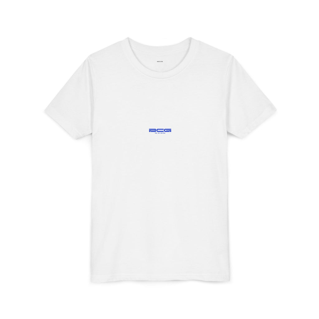 ML Tee – Be A Part Serif Cut Back (White) – Youth