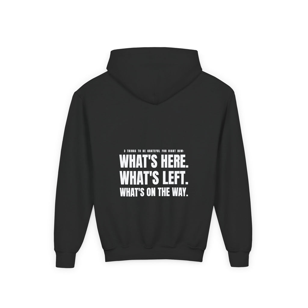 ML Hoodie – Gratitude Back (Black) – Youth
