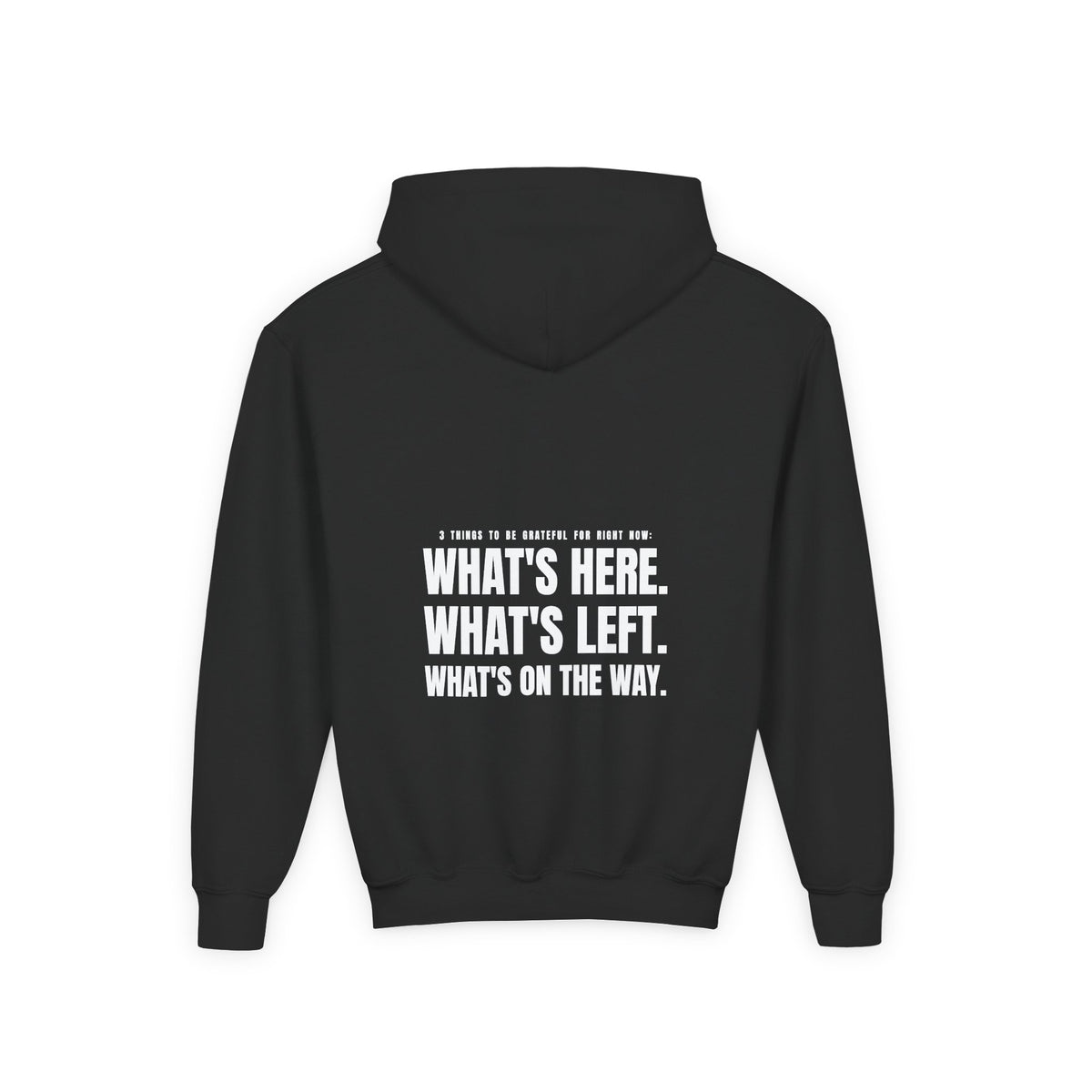 ML Hoodie – Gratitude Back (Black) – Youth