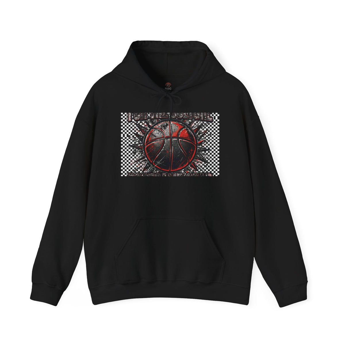 Basketball Graphic Hoodie – "Nothing But Net" Retro Court Design