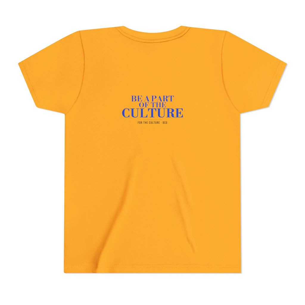 ML Tee – Be A Part Serif Cut Back (Gold) – Youth