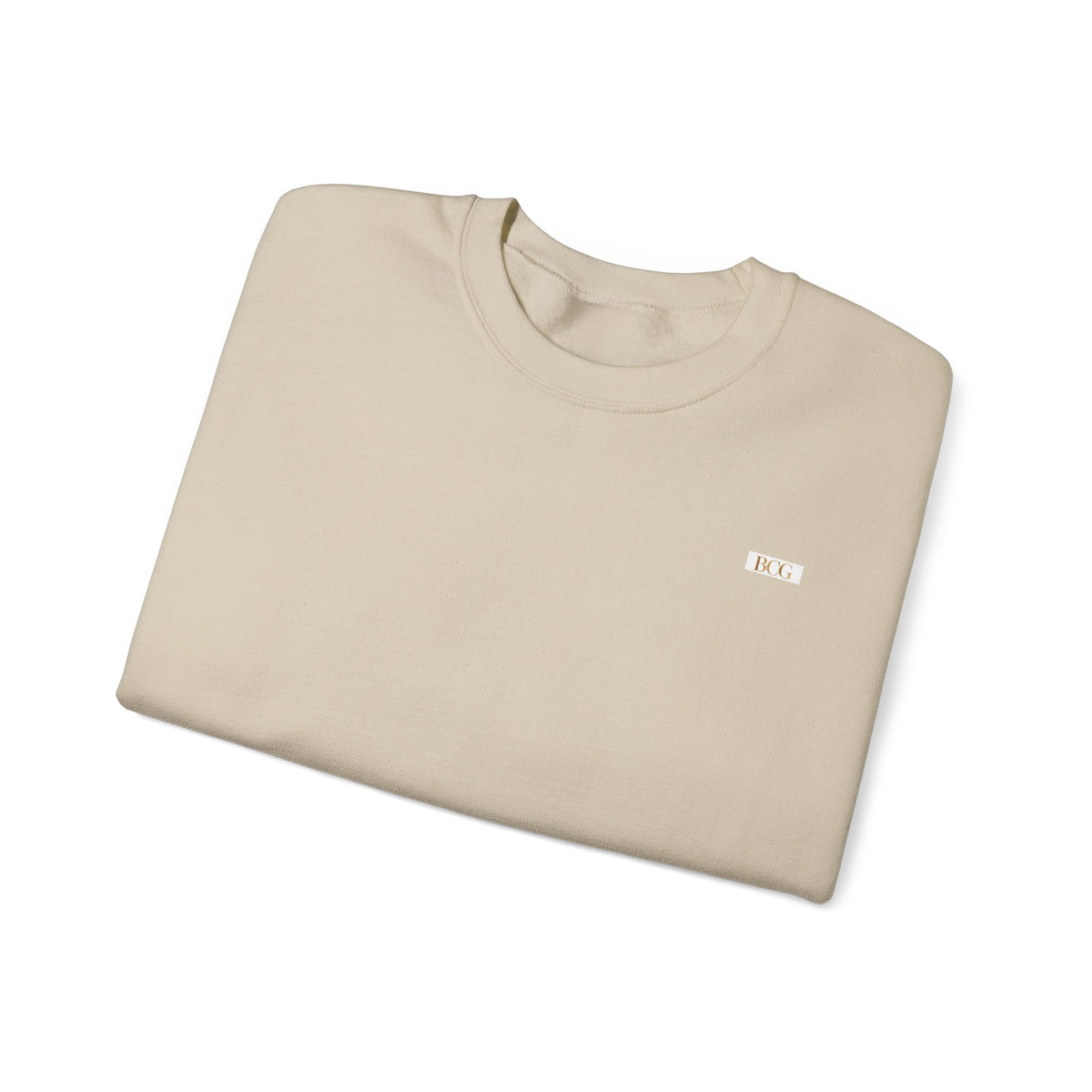 Crewneck Sweatshirt — Minimalist Tiny "PK" Embroidered White Pullover