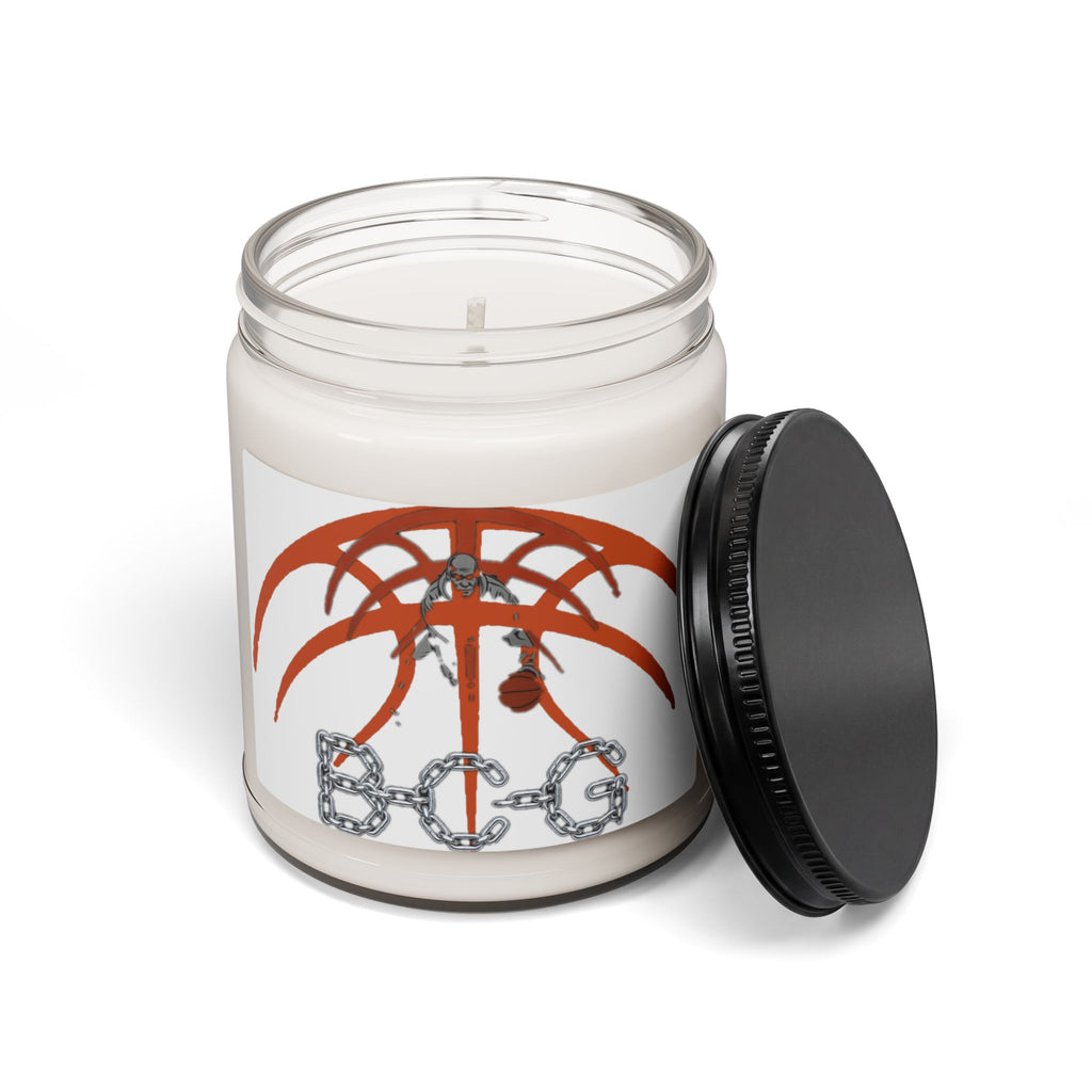 B.C.G. Palm Cross Soy Candle — 9oz Scented Jar (Decorative Gothic Palm Design)