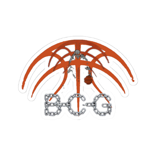 Basketball Skull Sticker — BCG Chain Logo Kiss-Cut Decal